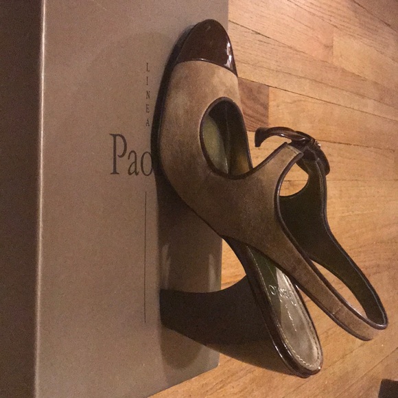 Linea Paolo Lizbeth Taupe Suede Shoes - Picture 4 of 7